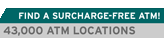 Find a surcharge free ATM button